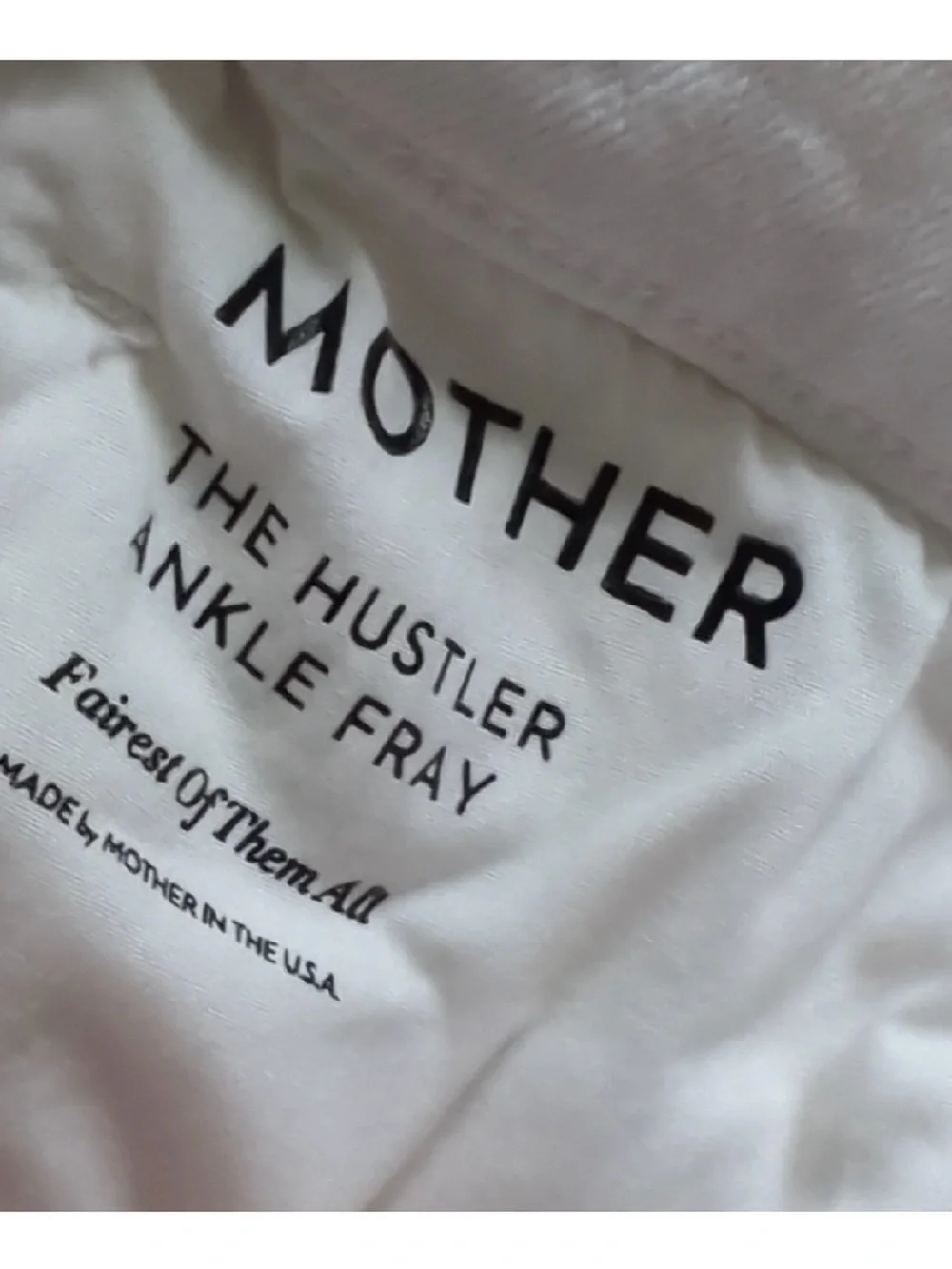 MOTHER The Hustler Ankle Fray Jeans Fairest Of Them All Size 29